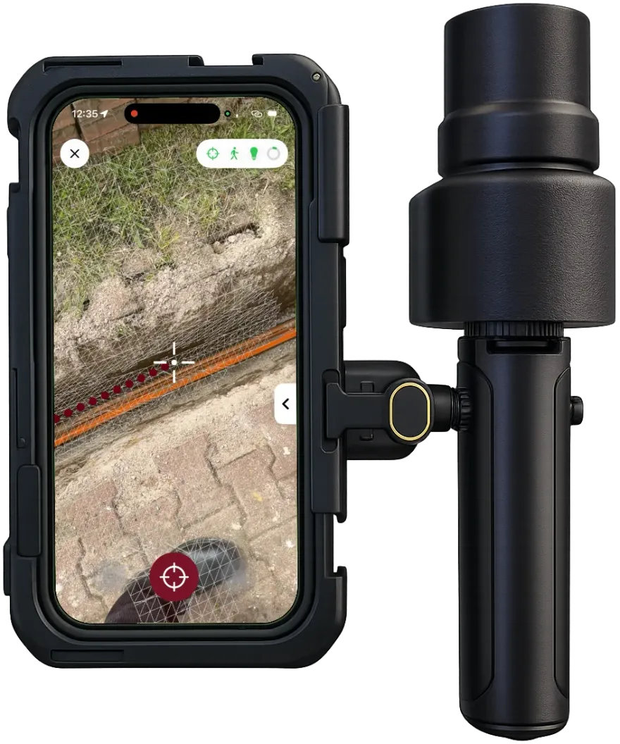 TERRAFOX App beim Scannen einer Kabeltrasse